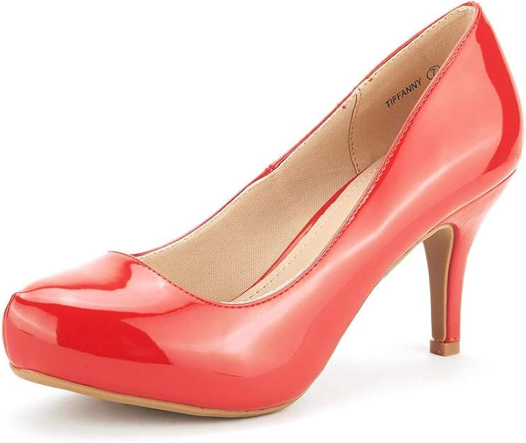 DREAM PAIRS Tiffany Women's New Classic Elegant Versatile Low Stiletto Heel Dress Platform Pumps ... | Amazon (US)