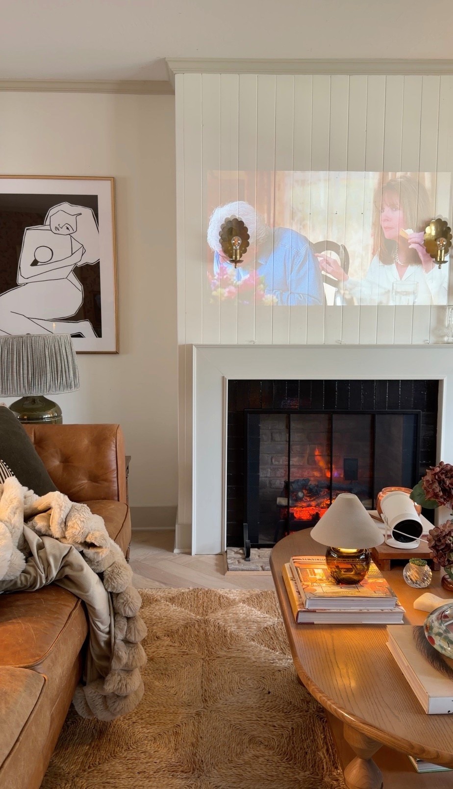 There's something about watching a movie on a projector that makes it feel even cozier.