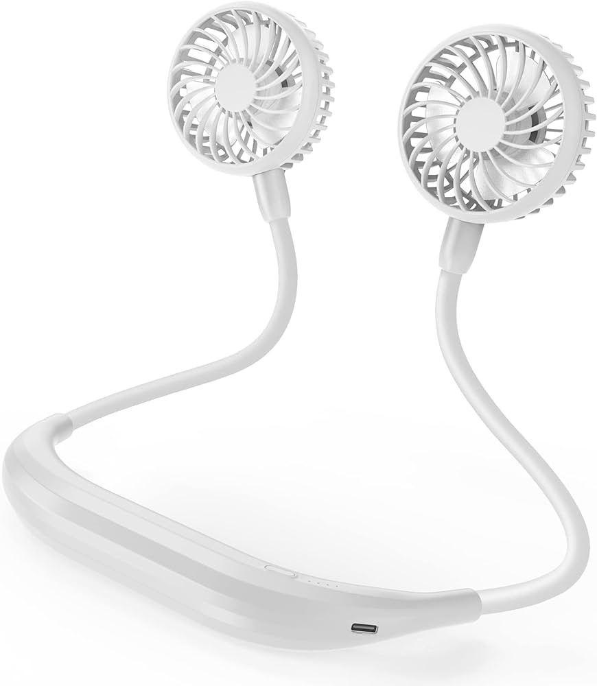 Portable Neck Fan, 2600mAh Battery Operated Ultra Quiet Hands Free USB Fan with 3 Speeds, Strong ... | Amazon (US)