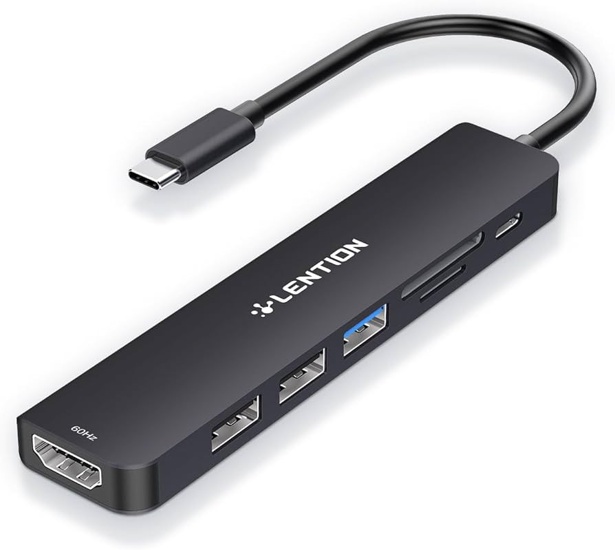 LENTION USB C Hub with 100W Charging, 4K HDMI, Dual Card Reader, USB 3.0 & 2.0 Compatible MacBook... | Amazon (US)