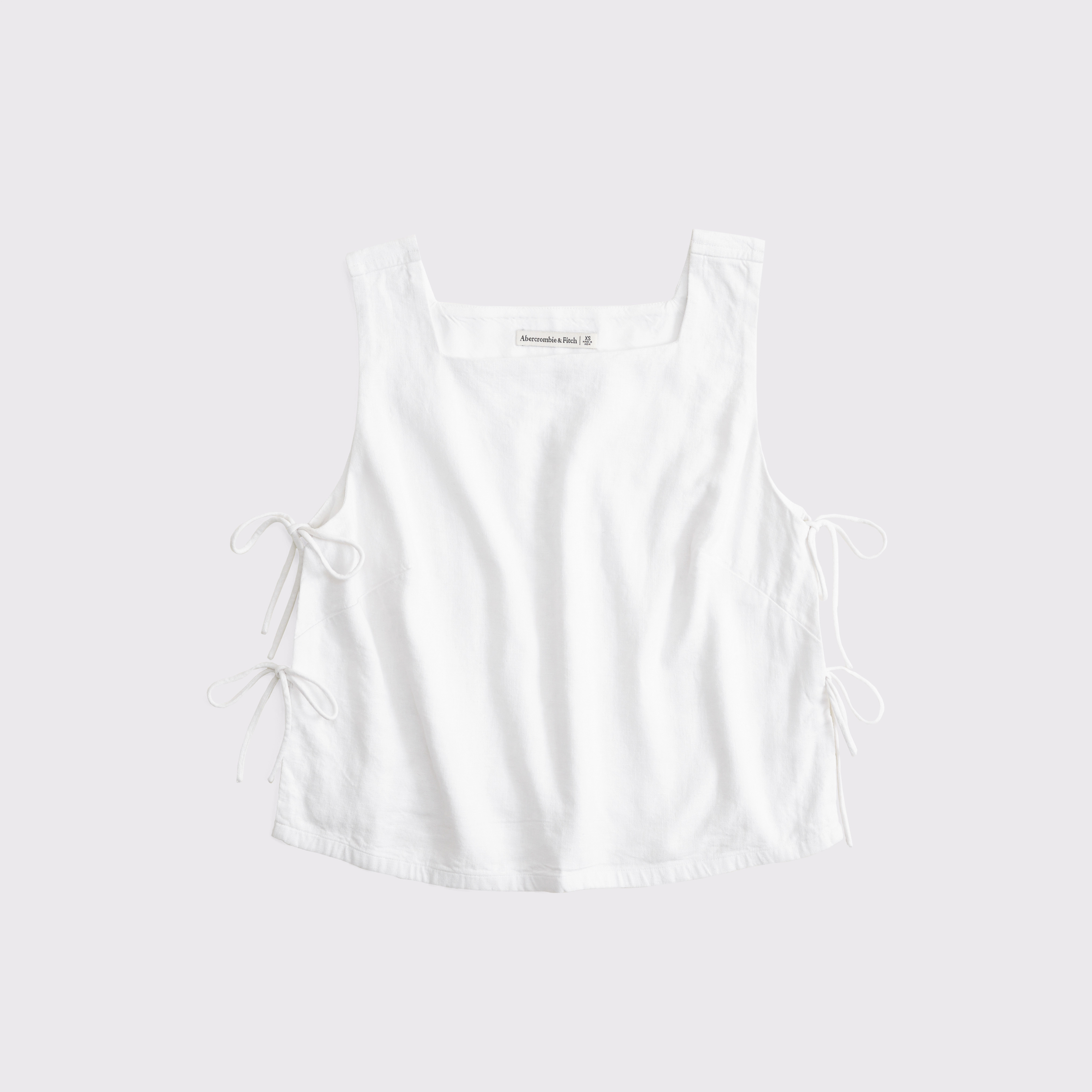 Apron Linen-Blend Set Top | Abercrombie & Fitch (US)