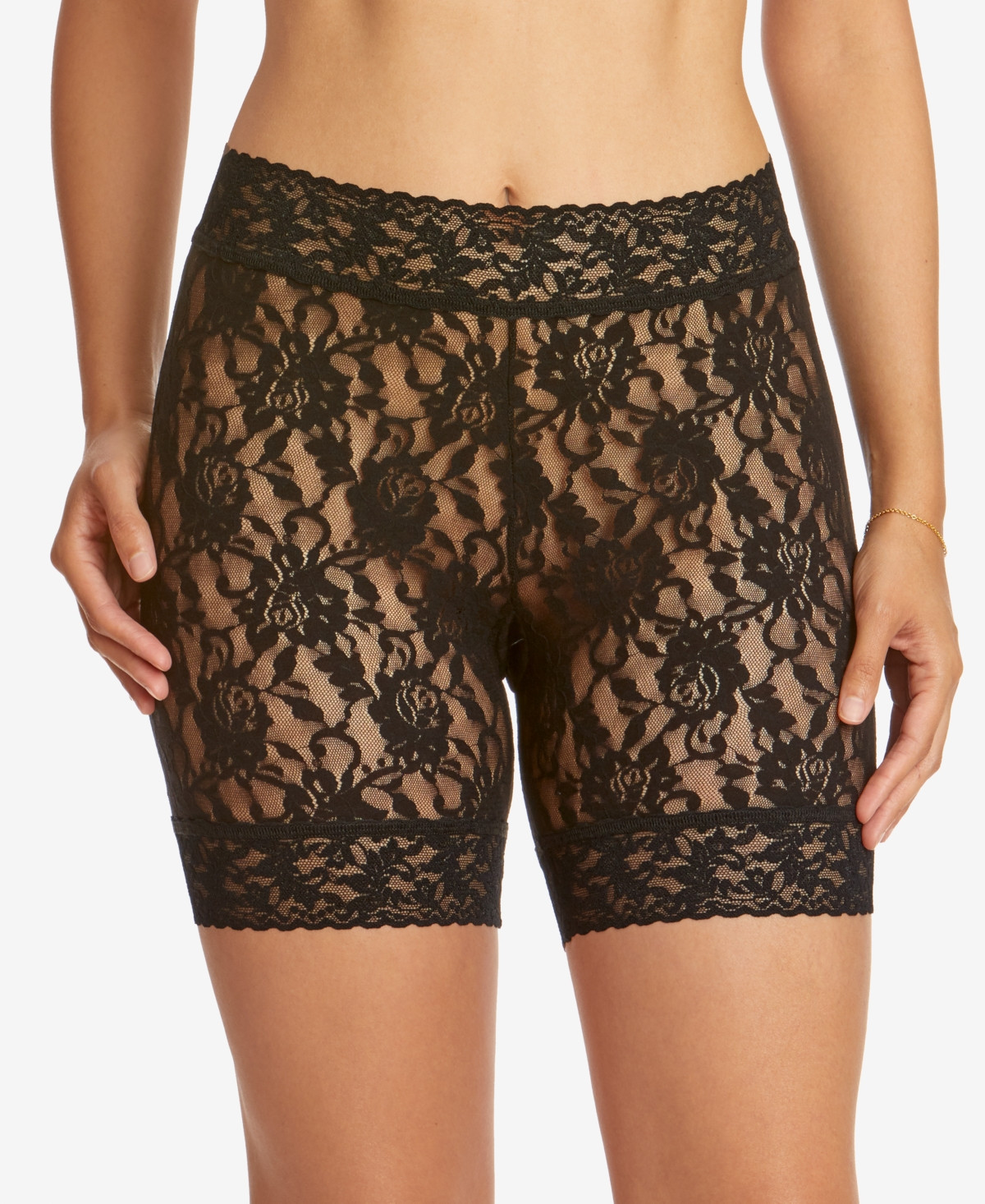 Hanky Panky Signature Lace Bike Shorts 481252 - Black | Macy's