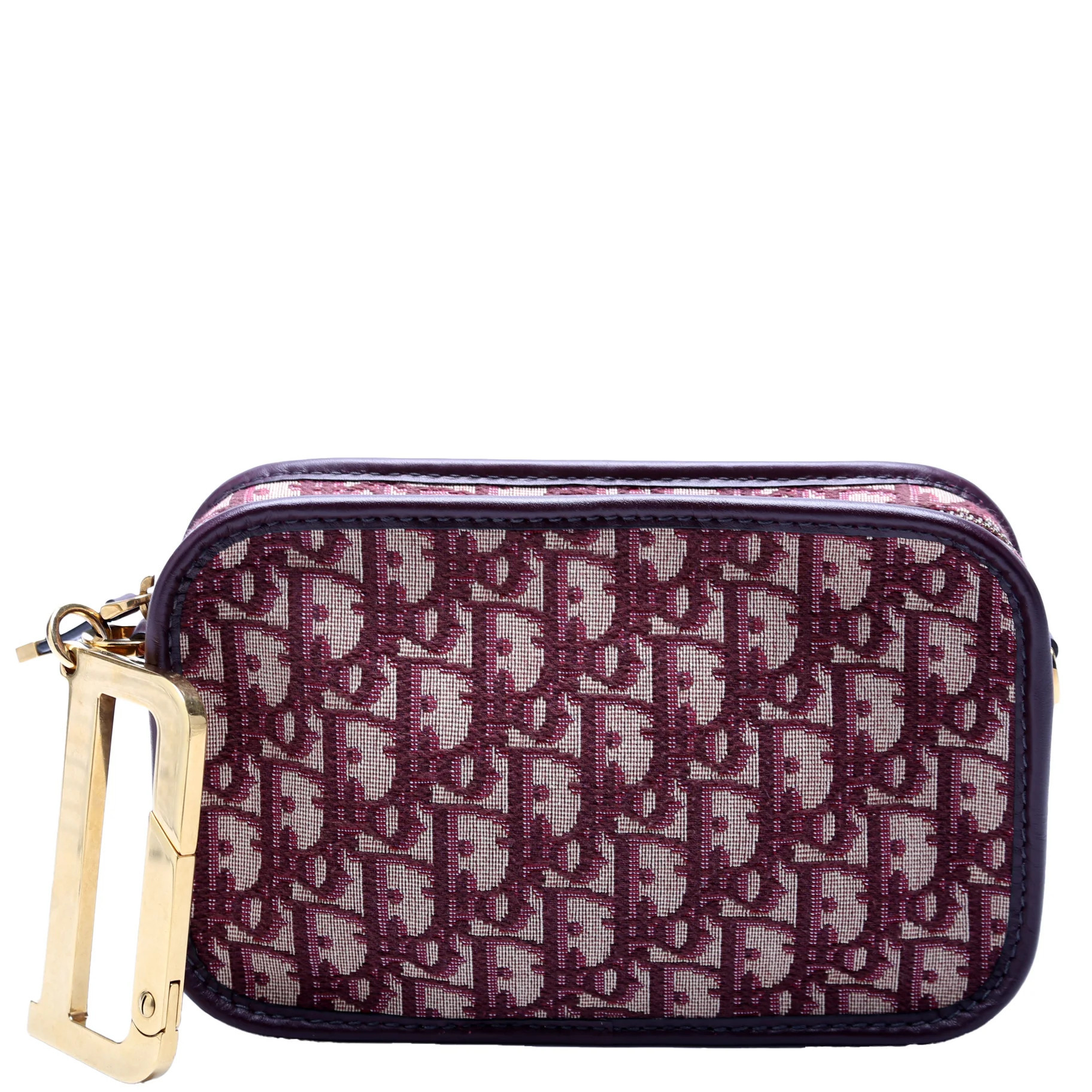 Oblique Diorquake Clutch Burgundy | Keeks Designer Handbags