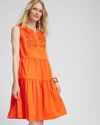 Poplin Smocked Midi Dress | Chico's