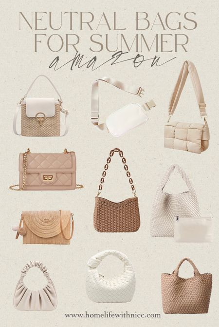 Handbags from Amazon, perfect for spring and summer! All neutral and so pretty!! 
#amazonfashion #amazonstyle #handbags #amazonpurses

#LTKitbag #LTKstyletip #LTKunder50
