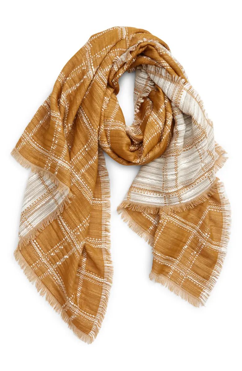 Textured Windowpane Scarf | Nordstrom