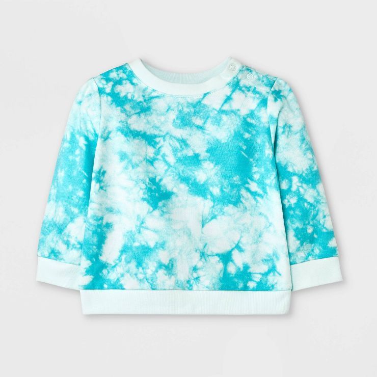 Baby Boys' Tie-Dye Sweatshirt - Cat & Jack™ Blue | Target