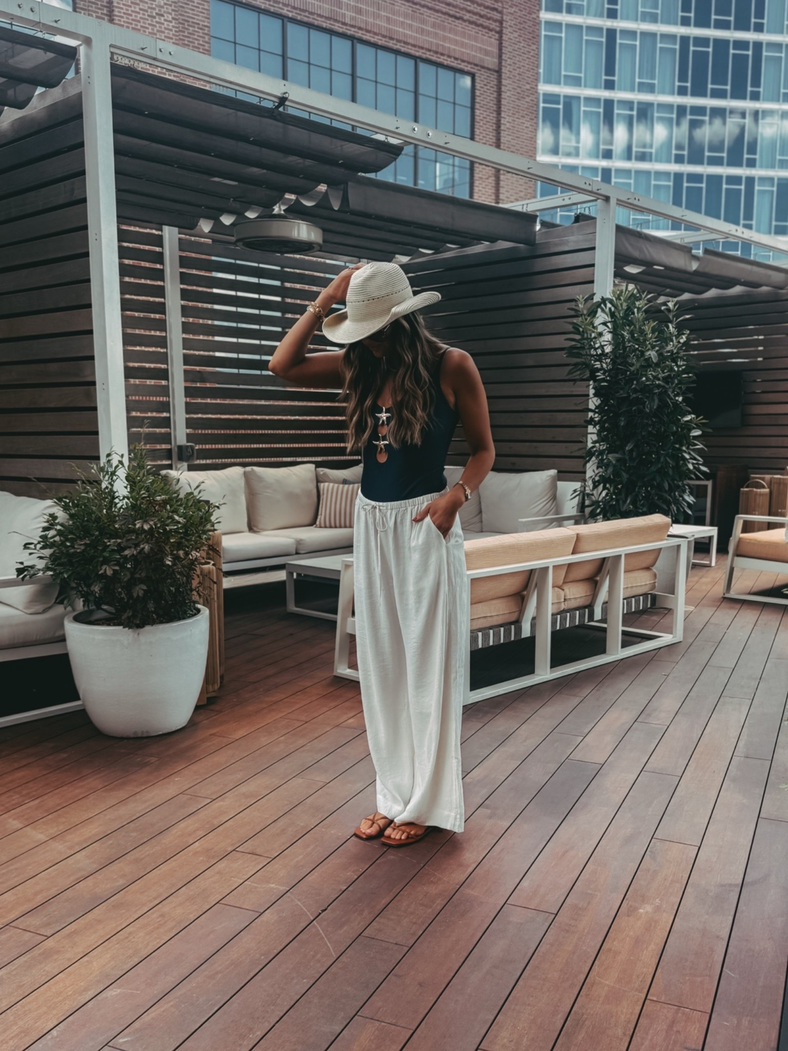 My swimsuit and pants are on sale today from @abercrombie both fit true to size!

#LTKootd #LTKxAbercrombie #LTKgrwm