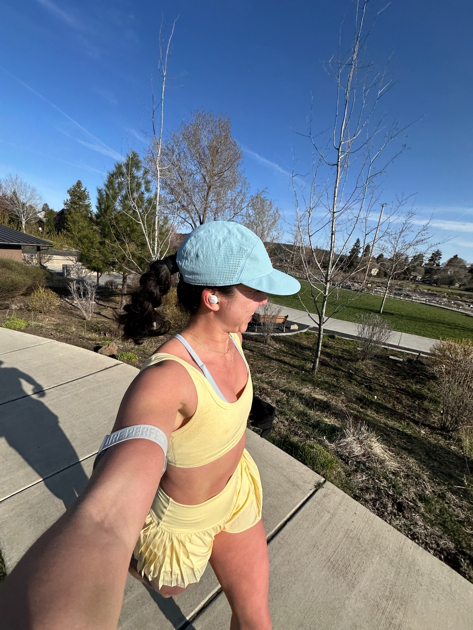 The springiest running fit!! 
Sports bra: M (sized up)
Shorts: M (sized up)
Shoes: 9 (True to size) 

#LTKSaleAlert #LTKU #LTKActive