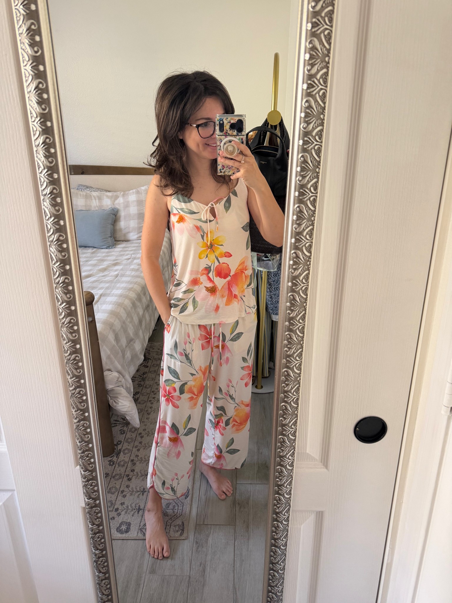 The set I reach for on warmer nights

Lightweight, breathable, and still feels put together even when I’m just at home

I love that it’s soft without being too warm, and the fit actually works on a 5’2 frame without dragging or feeling oversized

One of those sets you end up wearing way more than you expect
slow mornings, winding down at night, or even just a reset day at home

Comfortable, flattering, and worth it for the repeat wear
Set XS 

petite lounge set, 5’2 style, pajama set women, cozy night outfit, lightweight pajamas, matching set outfit, comfy home outfit, elevated loungewear
F

#LTKootd #LTKPetite