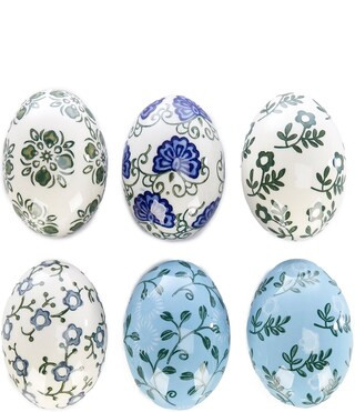 Southern Living Easter Collection Green & Blue Decorative Egg 6-Piece Set | Dillard's | Dillard's