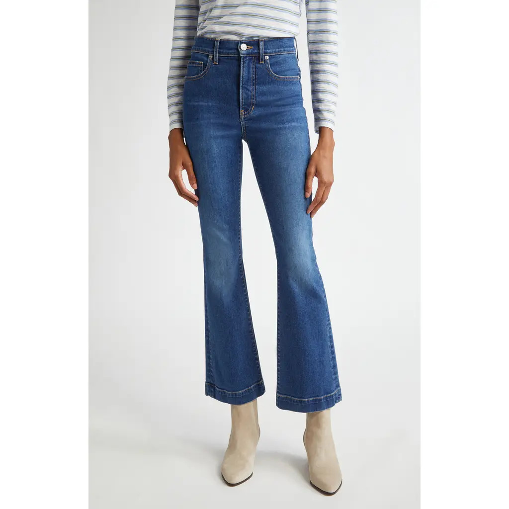 Veronica Beard Carson Ankle Flare Jeans in Bright Blue at Nordstrom, Size 28 | Nordstrom