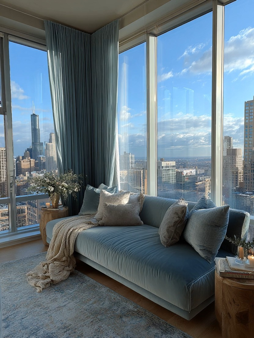 Floor-to-ceiling curtains are not just window coverings — they are a designer statement.

They elongate your walls, frame your view, and instantly elevate the entire room. Whether your style is soft and serene or bold and dramatic, the right fabric transforms everything.

Choose your color intentionally:
Blue for calm elegance.
Green for organic luxury.
Burgundy for depth and richness.
Brown and taupe for warmth.
Ivory for timeless softness.
Even black for a bold architectural edge.

For fabric, it’s all about lifestyle and climate.
✨ Velvet adds structure, drama, and that luxurious hotel feel — especially beautiful in cooler climates.
✨ Sheer chiffon brings lightness and movement — perfect for warmer spaces and layered styling.

One detail.
One upgrade.
A completely transformed room.

#CurtainRefresh
#FloorToCeiling
#ElegantHome
#InteriorStyling 

 #LTKHome