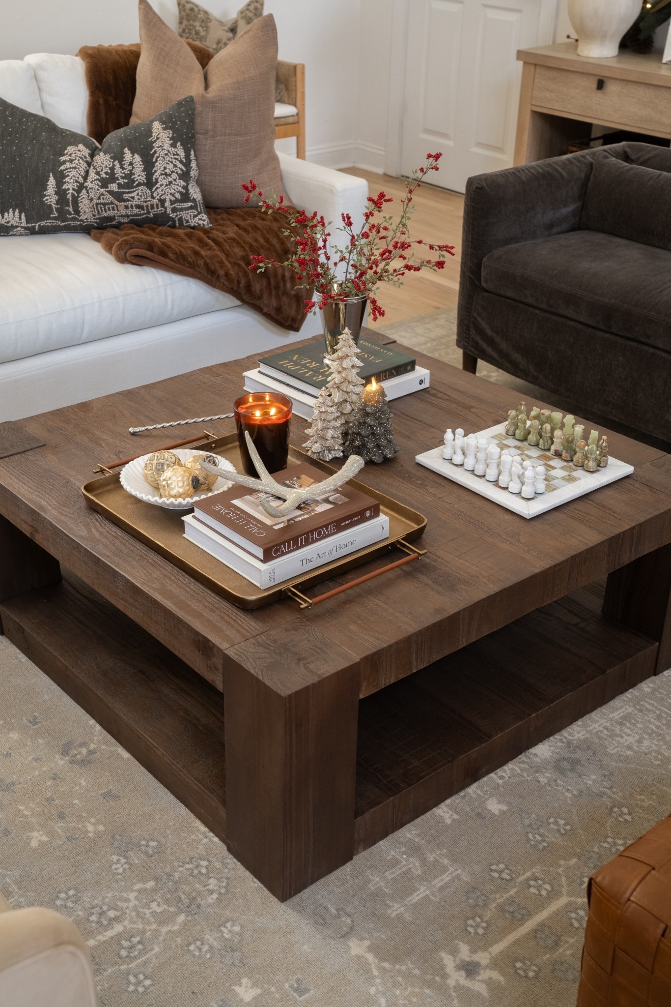 The most beautiful wood coffee table! Comes in 3 wood tones and looks so chic. Also loving this marble chess board, such a great gift idea

#LTKHome