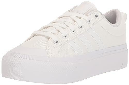 adidas Women's Bravada 2.0 Skate Shoe, White/White/Chalk White, 9.5 | Amazon (US)