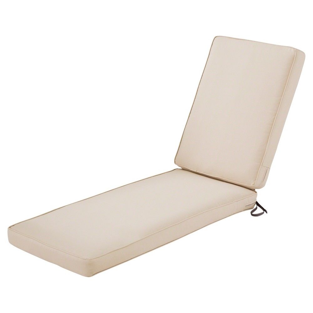 Montlake Fadesafe Patio Chaise Lounge Cushion Set - Antique Beige - Classic Accessories | Target