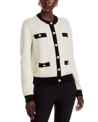 C by Bloomingdale's Cashmere Contrast Trim Cashmere Cardigan - Exclusive  | Bloomingdale's Women | Bloomingdale's (US)