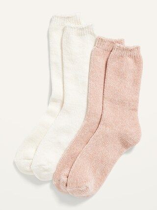 2-Pack Plush-Knit Socks For Women | Old Navy (US)