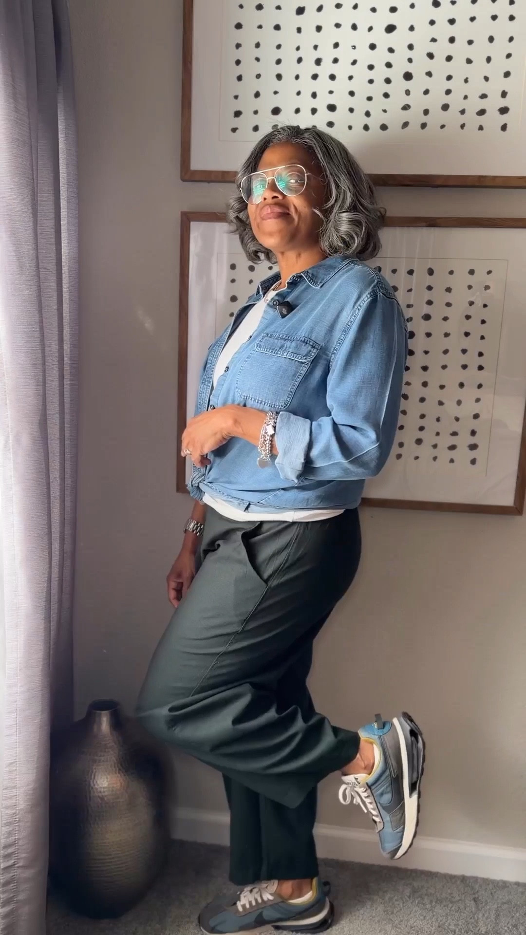 “An easy everyday outfit that feels comfortable but still pulled together. Denim button-down, tailored trousers, and my favorite sneakers. These are pieces I reach for again and again. 💙”

“Linked similar pieces on my LTK.”

#over50style
#everydayoutfit
#sneakerstyle
#momstyle
#casualstyle
#realoutfit
#wearwhatyoulove



#LTKMidsize #LTKOver40 #LTKootd
