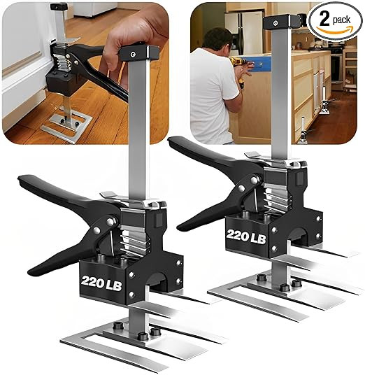 Juprodis 2 Pack Labor Saving Arm Jack, 220 LB Heavy Duty Furniture Lifter, 6.5 Inch Adjustable He... | Amazon (US)