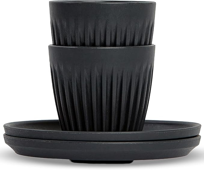 HUSKEE Espresso Cups Set of 2 - Reusable Small Coffee Cups with Unique Fins for Espresso & Macchi... | Amazon (US)