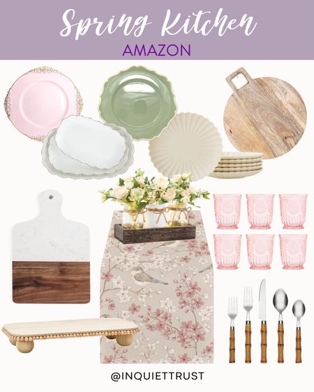 Upgrade your kitchen this spring with these serving plates, faux flowers, glassware, chopping board and more!
#kitchenfinds #homeessentials #amazonfinds #diningroomrefresh

#LTKSeasonal #LTKstyletip #LTKhome