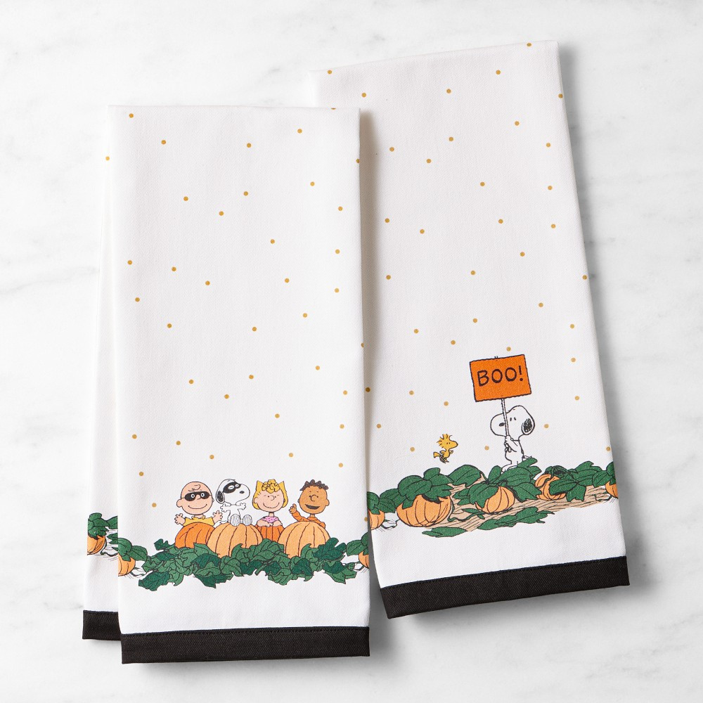 PEANUTS™ x Williams Sonoma Halloween Great Pumpkin Towels, Set of 2 | Williams-Sonoma