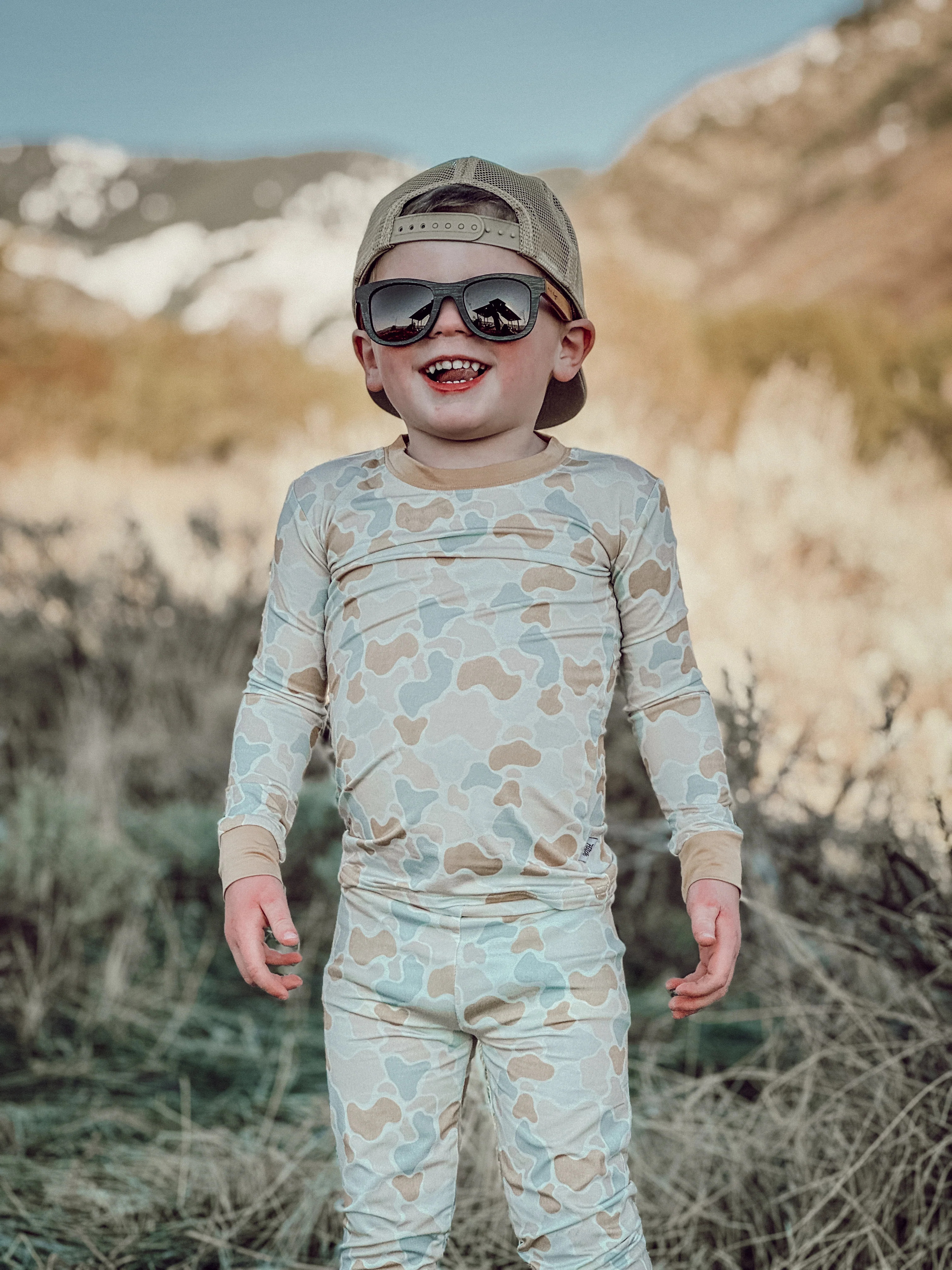 Neutral Desert Camo 2 Piece Pajama Set | Fletch