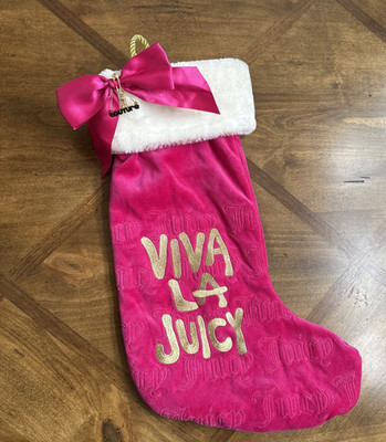 Juicy Couture Viva La Juicy Velvet Hot Pink Christmas Holiday Stocking | eBay | eBay US