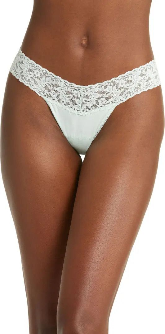 Stretch Cotton Low Rise Thong | Nordstrom
