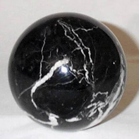 KhanImports Decorative Black Marble Sphere, Stone Sphere Ball Decor - Large, 4 Inch Dia. | Amazon (US)