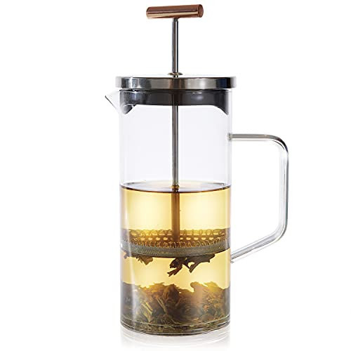 Teabloom Tea Press with Copper Pull Handle and Stainless Steel Filter – Tea Connoisseur's Choice – Pekoe Tea Maker, 20-Ounce | Amazon (US)
