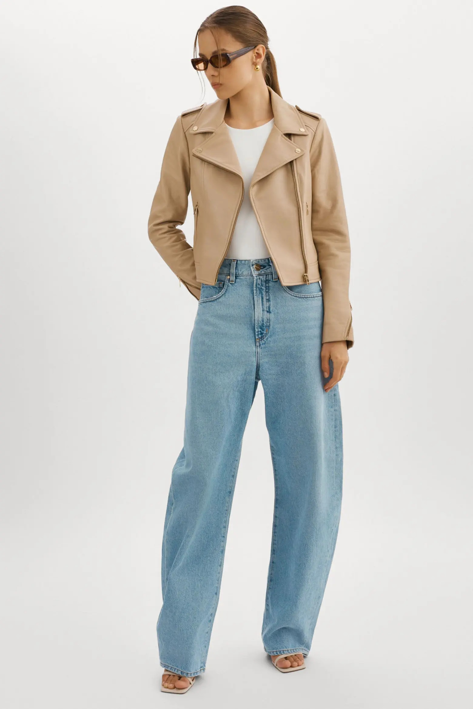 DONNA GOLD | Iconic Leather Biker Jacket (Women) | Nordstrom | Nordstrom