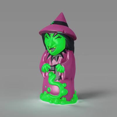 18.11" Blow Mold Magic Witch Halloween Decorative Prop Green - Hyde and EEK! Boutique™ | Target