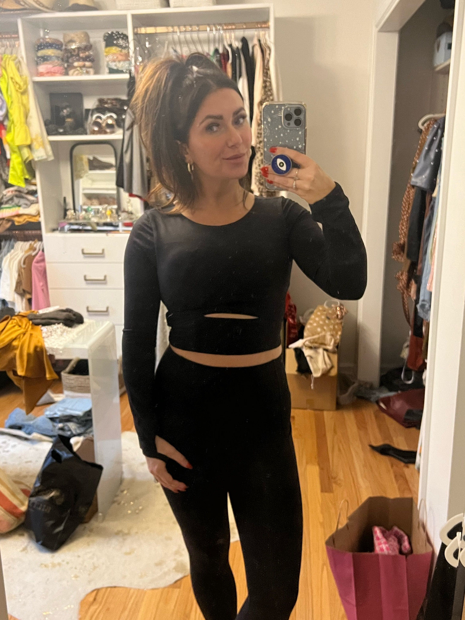 Athlesiure built in bra workout crop top 