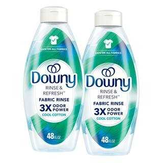 Rinse and Refresh Odor Remover Cool Cotton Scent Liquid Fabric Softener, 70-Loads, 48 oz. (2-Pack) | The Home Depot