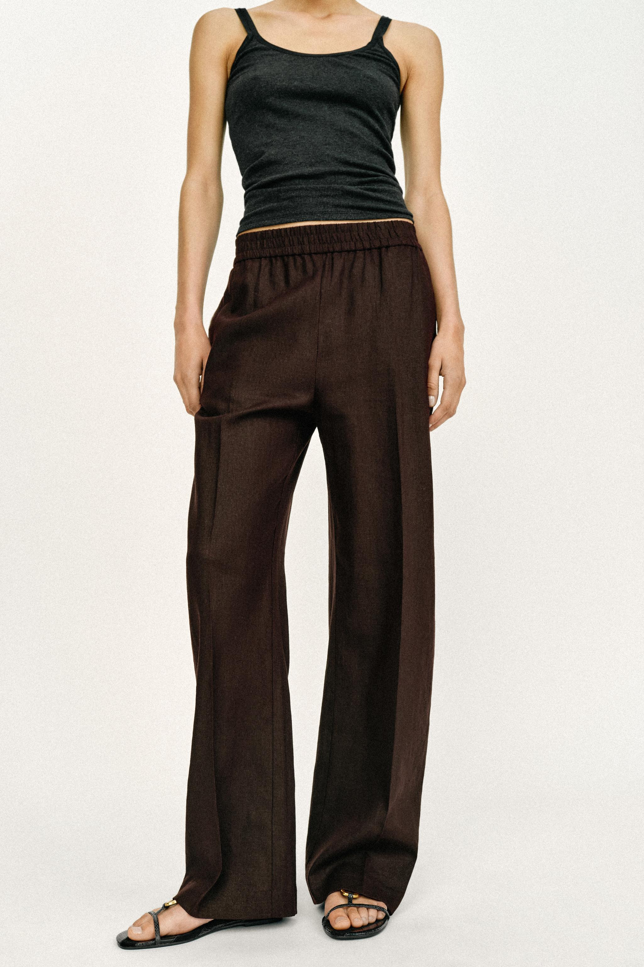 STRAIGHT TROUSERS WITH LINEN | Zara UK