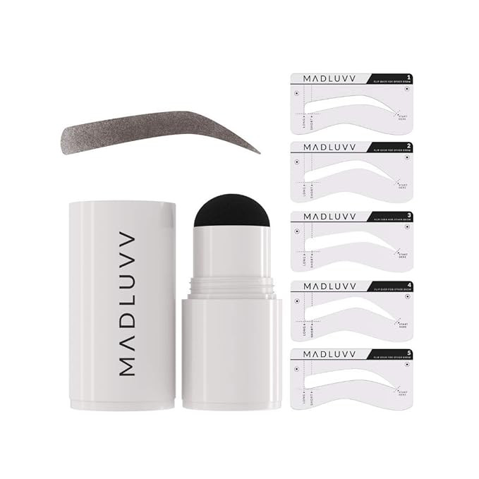 MADLUVV 1-Step Brow Stamp + Shaping Kit (Dark Brown) | Amazon (US)