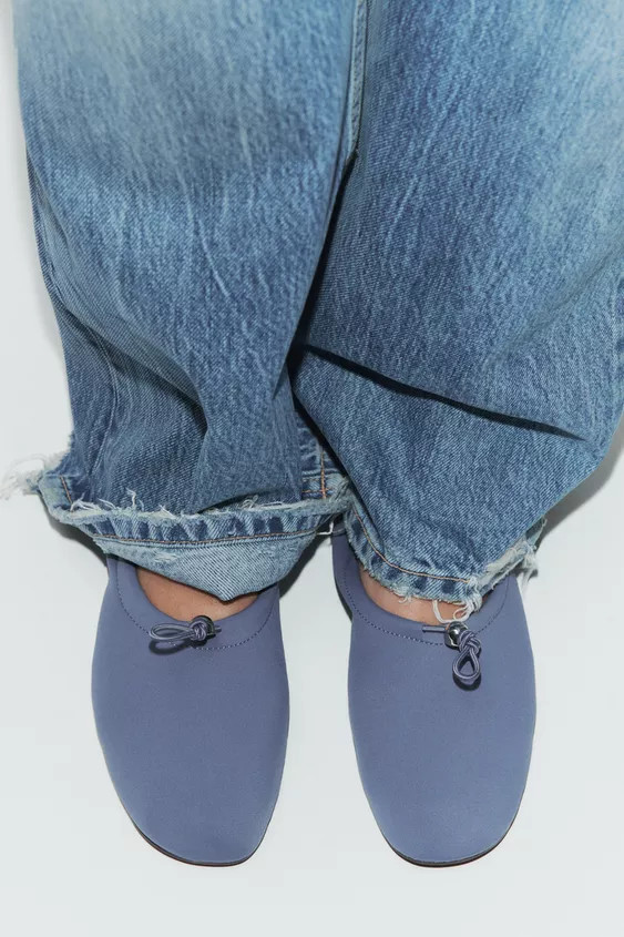 NEOPRENE EFFECT BALLET FLATS WITH PULL TAB | Zara UK