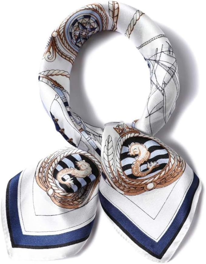 ANDANTINO 100% Pure Mulberry Silk Scarf 35" Large Square Lightweight Headscarf –Women’s Hair ... | Amazon (US)