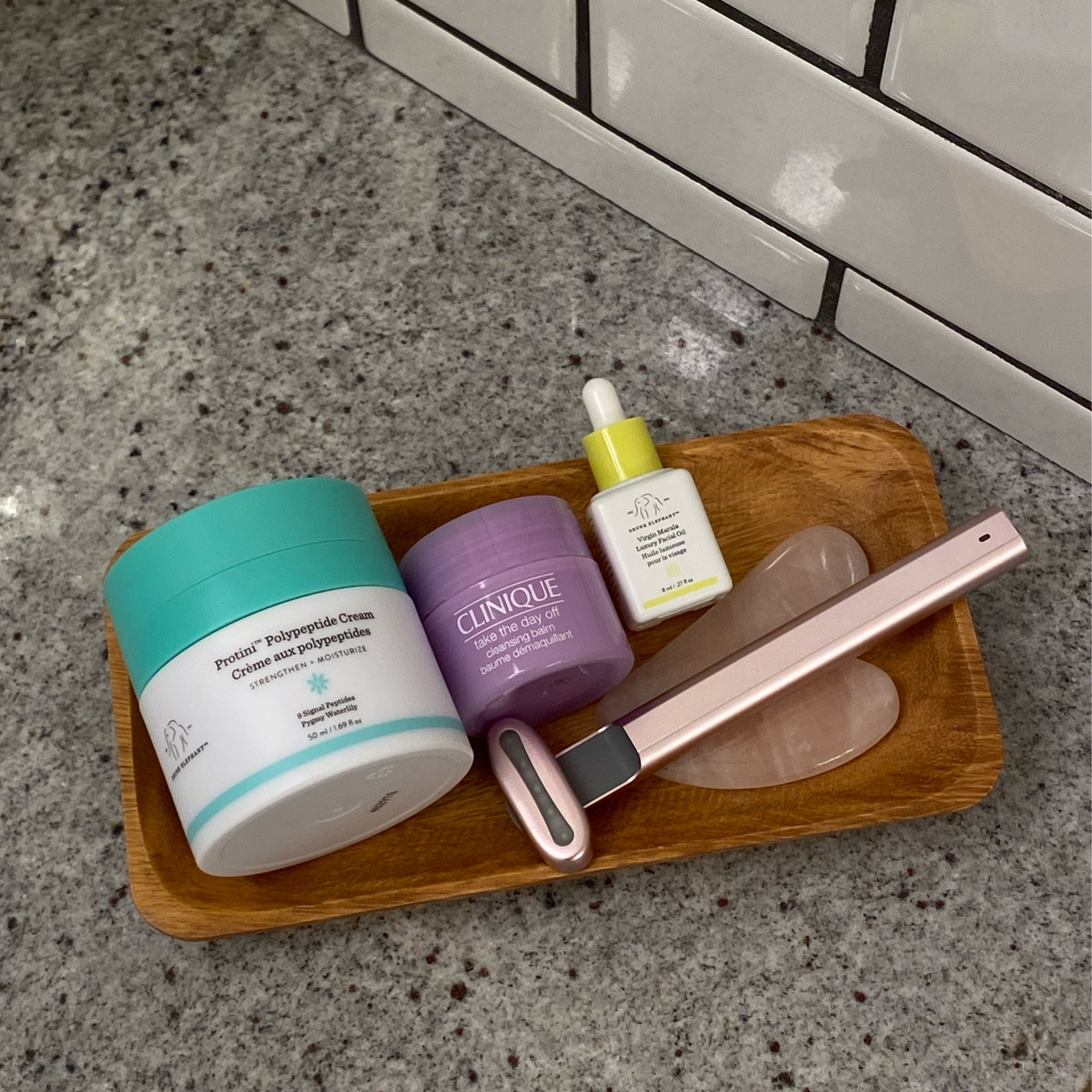 Simple nighttime routine 🌙  I’ve been using this Clinique cleansing balm, Drunk Elephant facial oil and face cream for the last year and I’m loving them! I’m trying to use my gua sha & red light therapy wand more - I love how great my skin feels after I do this routine ✨

#LTKFindsUnder50 #LTKBeauty #LTKFindsUnder100