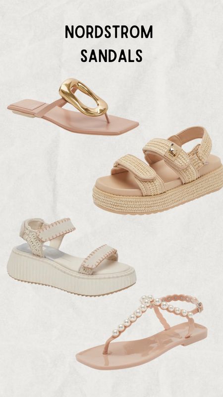 Nordstrom sandals neutral edit. Loving the platform sandal look. Pearl sandals are jelly and perfect for the pool and beach. Such great chic sandals 

#LTKfindsunder100 #LTKfindsunder50 #LTKshoecrush