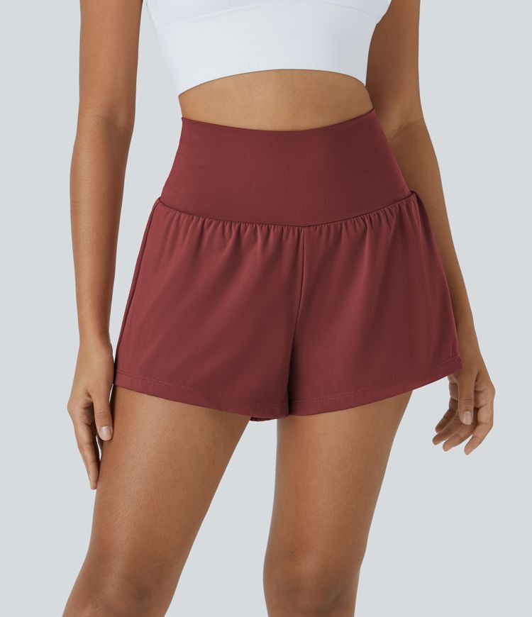 SoftlyZero™ Airy Super High Waisted Cool Touch Yoga Shorts with Pockets | HALARA