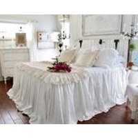 Ruffled BedSpread  Shabby Chic Bedding  Ruffled Bed Cover  Ruffled Coverlet  Ruffled Bedding  Linen Bedding  Ruffled Bedding | Etsy (US)