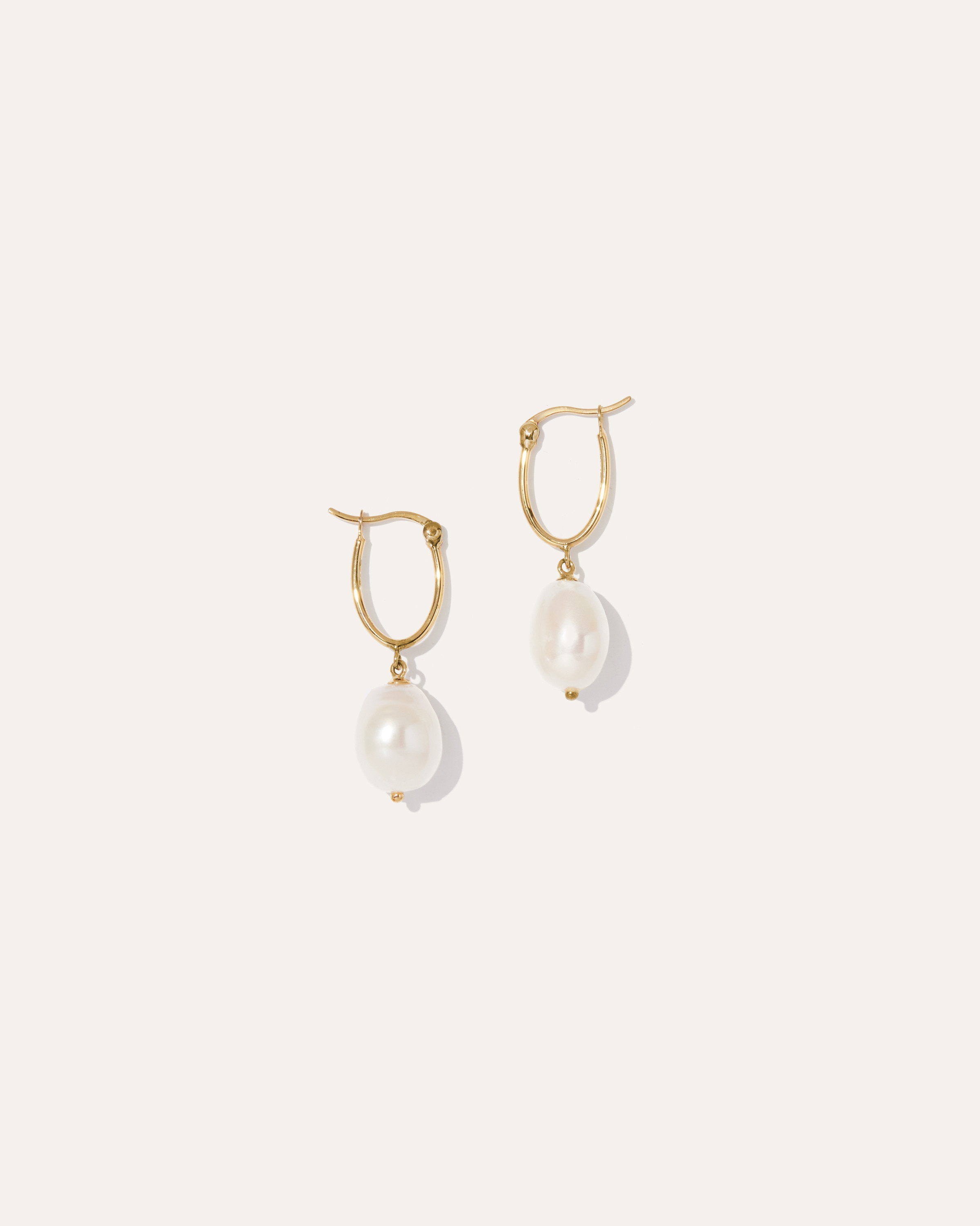 Organic Freshwater Cultured Pearl Hoops | Quince | Quince
