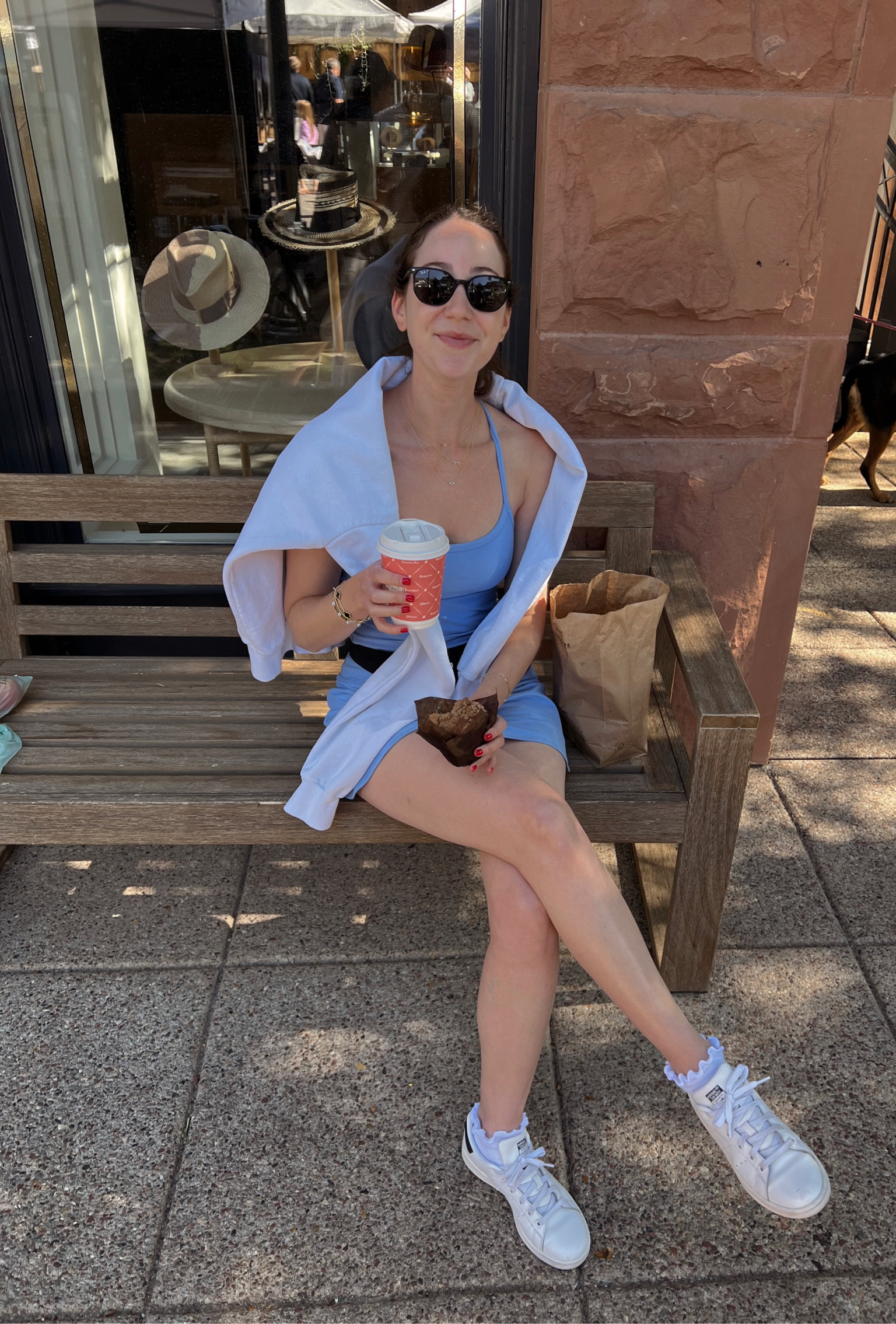 The comfiest beyond yoga skirt set! Feels like butter and I’m obsessed with the color 💙 I sized down one for the skirt it runs big! Also been loving these free people socks they look so cute with everything!
Top- S
Skort- XS

Tennis outfit, summer outfit, white sweatshirt, coffee run, sunglasses, adidas Stan smith, workout set

#LTKstyletip #LTKunder100 #LTKFitness