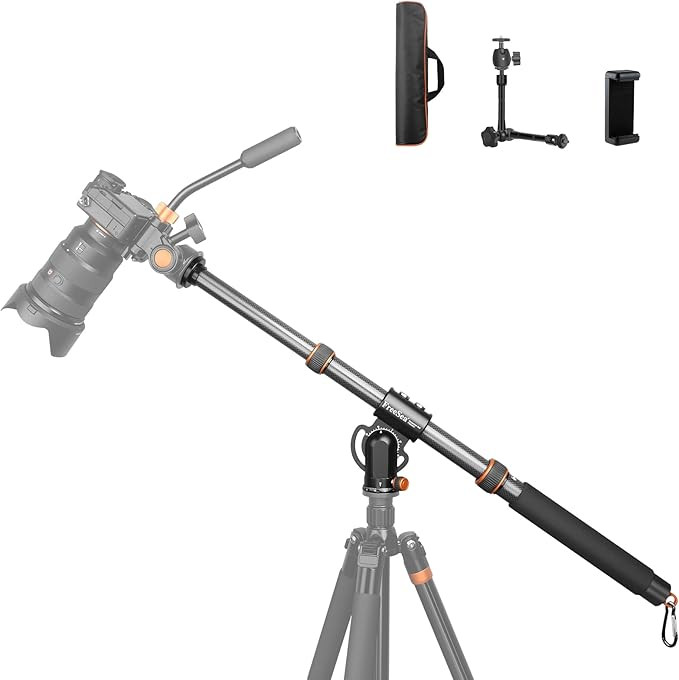 41"Carbon Fiber Tripod Extension arm with Retractable Extender Horizontal Center Column arm Tripo... | Amazon (US)