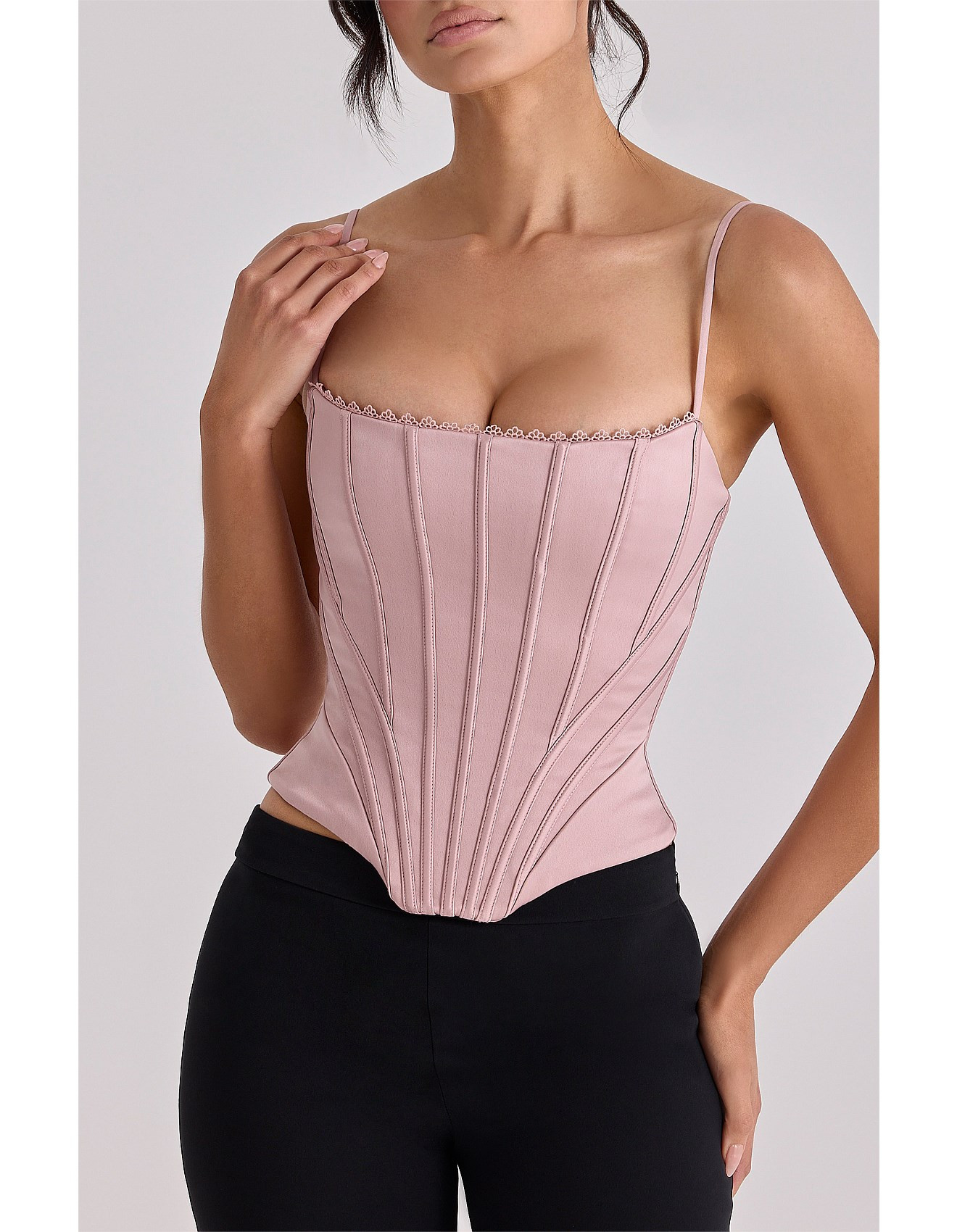 CADIE SATIN CORSET TOP | David Jones (Australia & New Zealand)