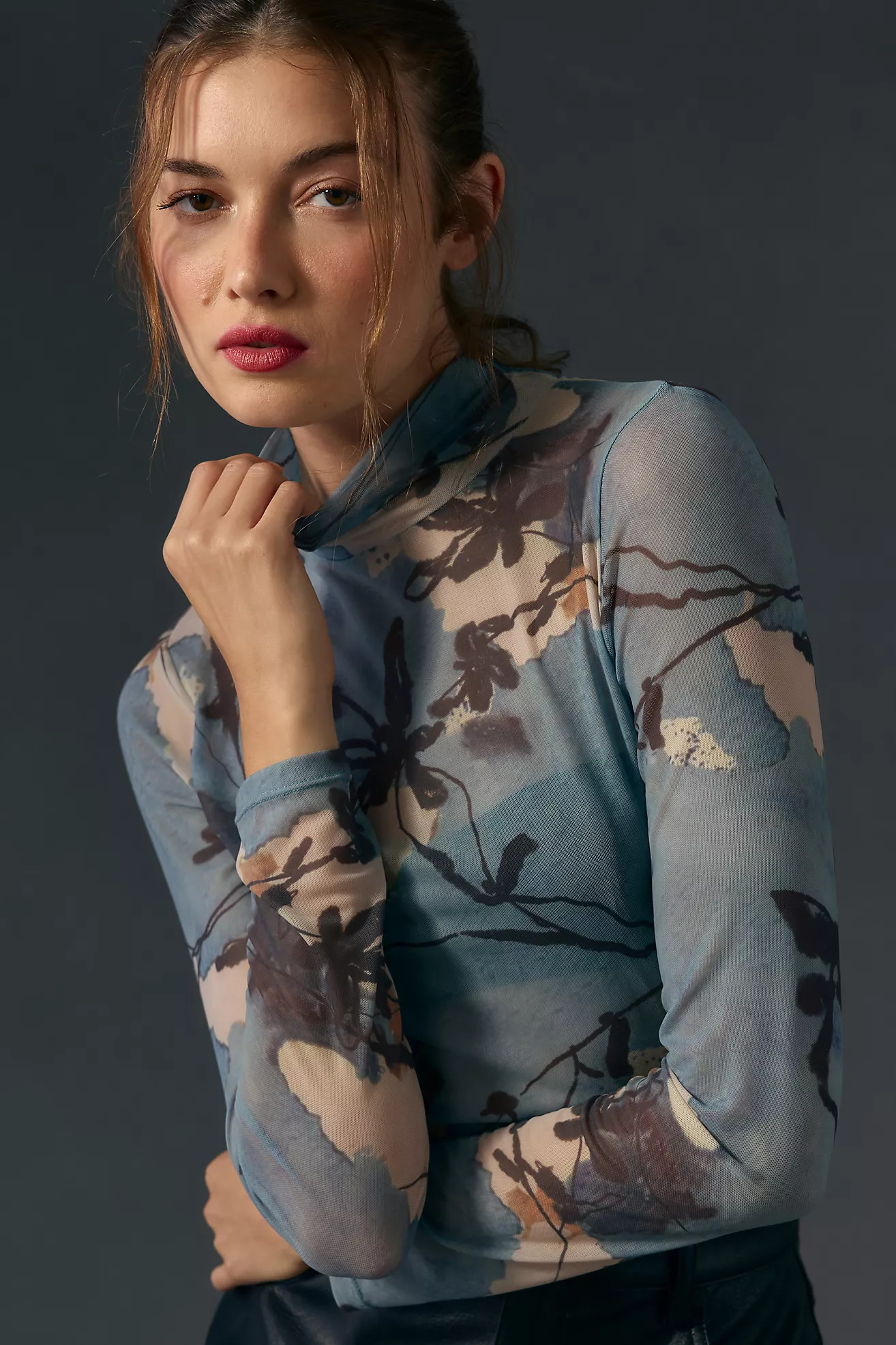 Maeve Mesh Turtleneck | Anthropologie (US)