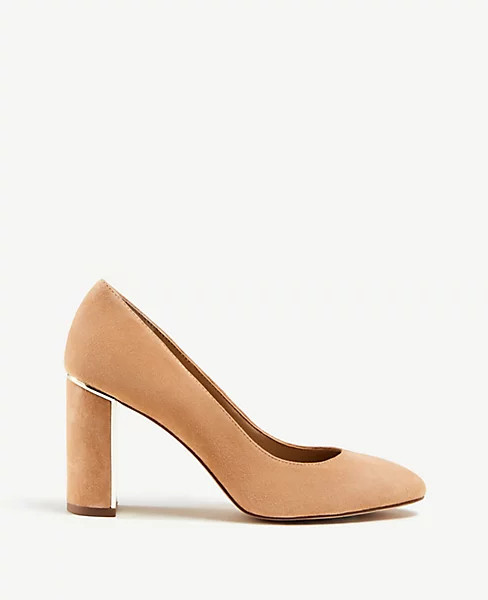 Kaia Suede Block Heels | Ann Taylor (US)